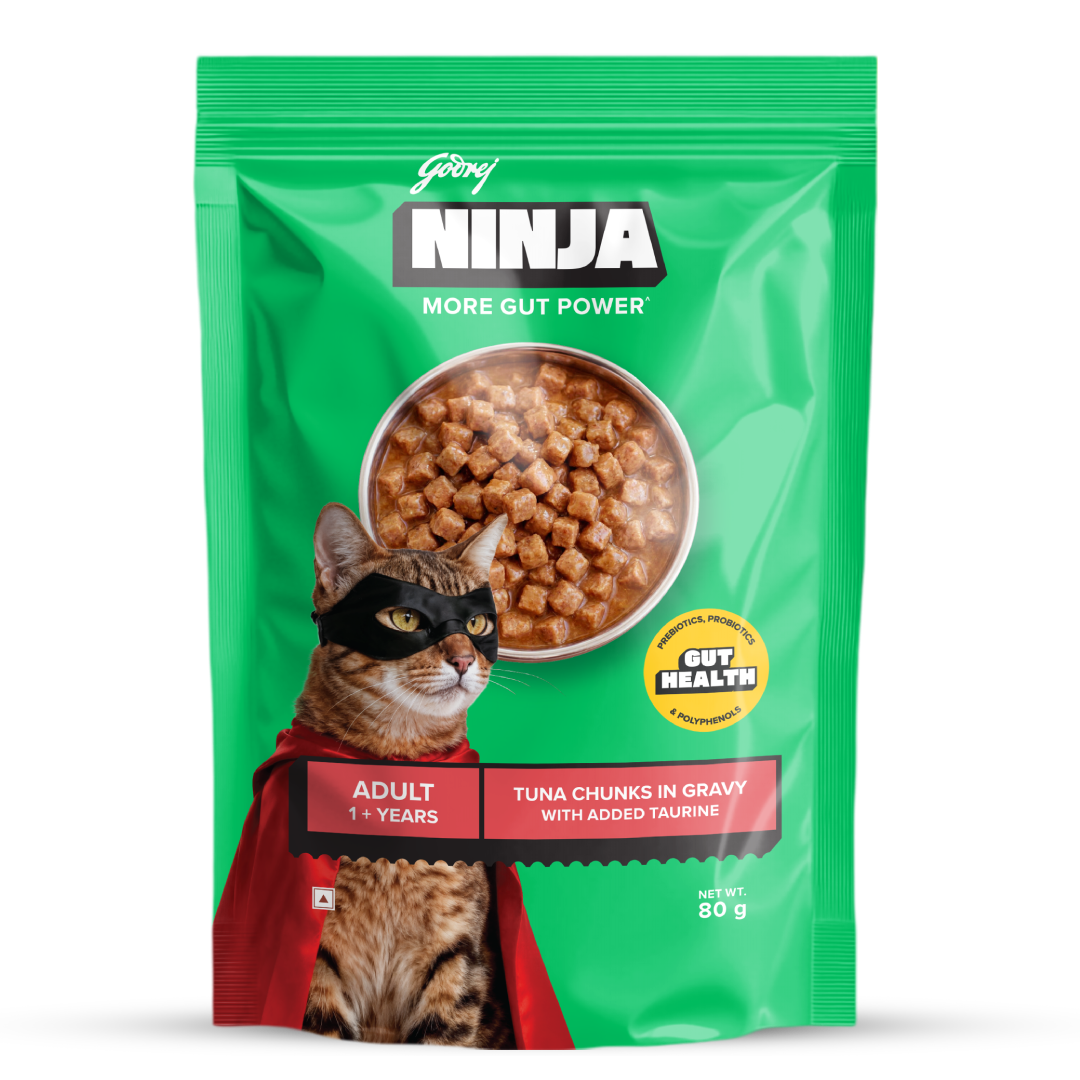 Godrej Ninja Tuna Chunks in Gravy Wet Food for Adult Cat 80 g Pack